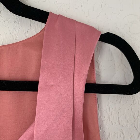 J Crew Dress Women 6 Pink 100% Silk Satin Barbiecore Preppy Twee Wedding Guest - Picture 5 of 9